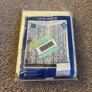 Vintage Estex Home Fashions Jennifer Curtain Panel 84x60" Ivory Lace NWT